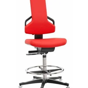 Siège de travail Dauphin Haut de gamme revêtement tissu rouge patins repose-pieds 266-923 acheter à bas prix