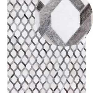 Tapis gris avec motif géométrique 160 x 230 cm AYDIN