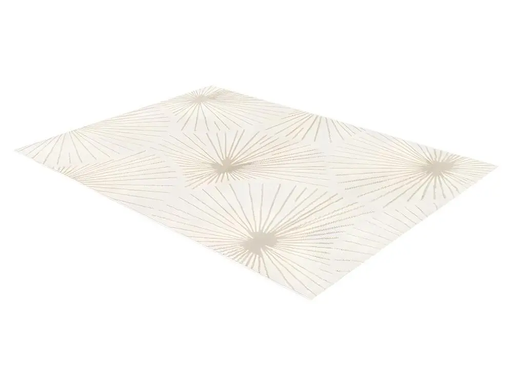 Tapis à motifs finition lurex doré - 160x230cm - Chamois - LIVNO
