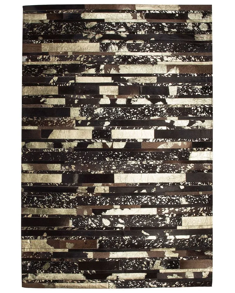 Tapis en peau de vache marron doré 160x230 cm ARTVIN