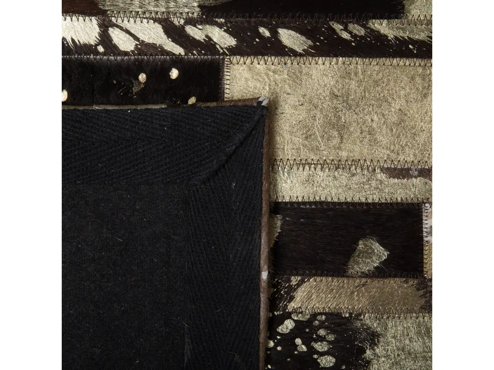 Tapis en peau de vache marron doré 160x230 cm ARTVIN