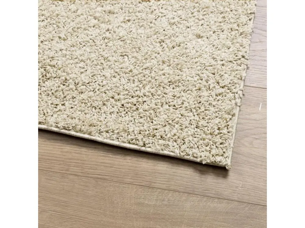 Tapis shaggy à poils longs tendance doré 160x160 cm