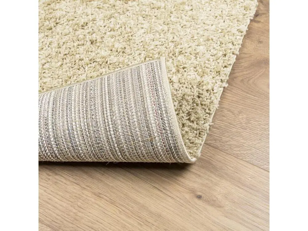 Tapis shaggy à poils longs tendance doré 160x160 cm