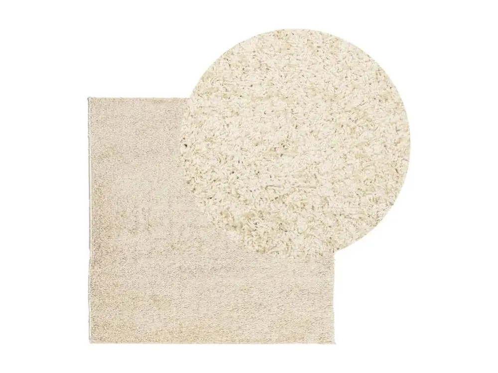 Tapis shaggy à poils longs tendance doré 160x160 cm