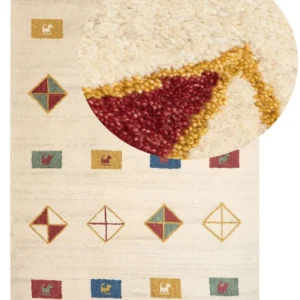 Vloerkleed gabbeh naturel 160 x 230 cm MISINLI