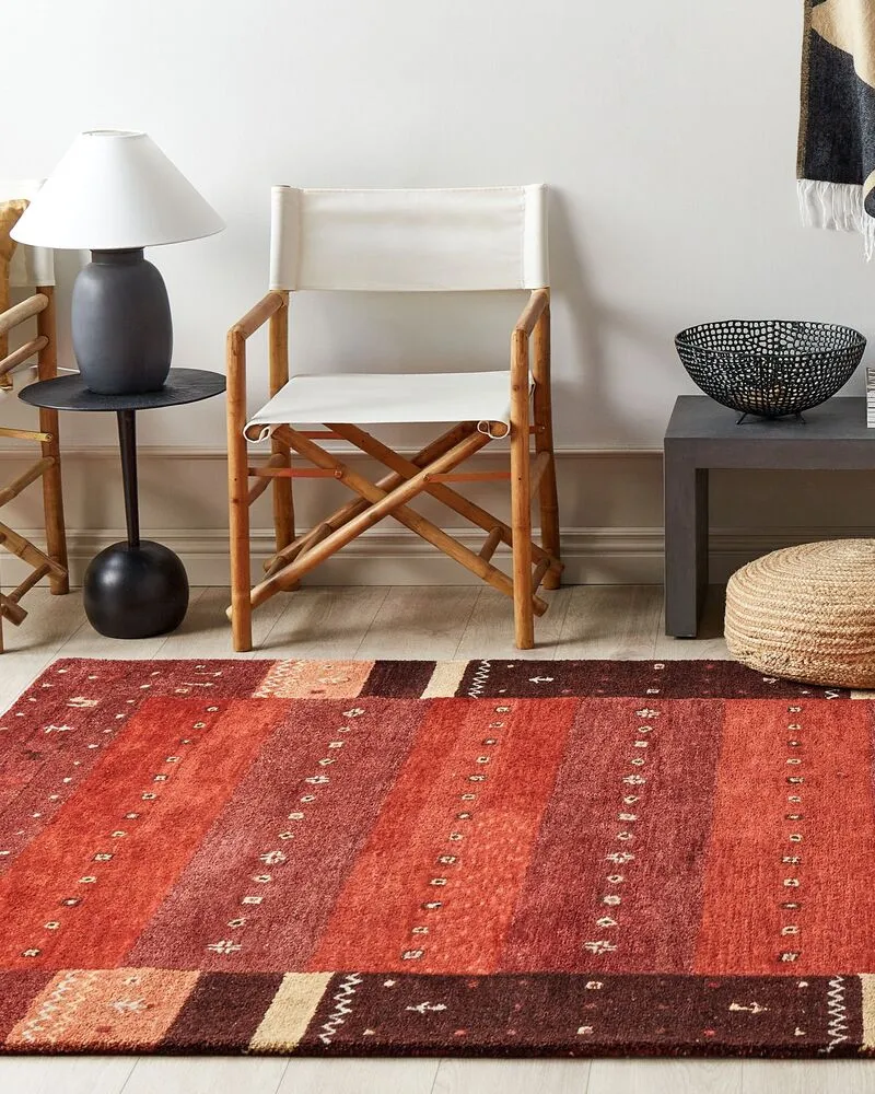 Vloerkleed gabbeh rood 160 x 230 cm SINANLI