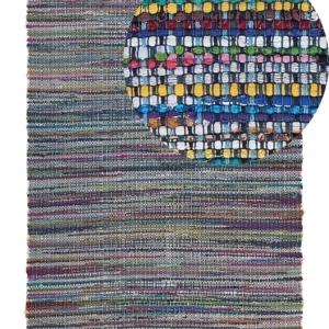 Vloerkleed katoen blauw 160 x 230 cm BESNI