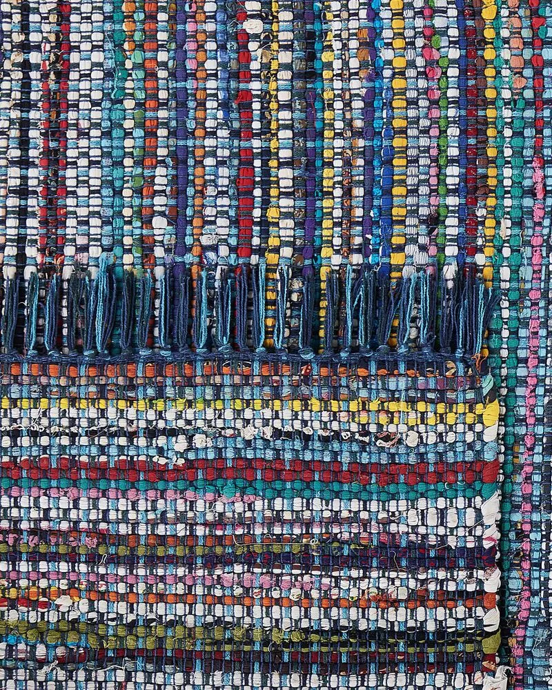 Vloerkleed katoen blauw 160 x 230 cm BESNI
