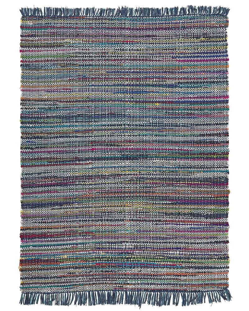 Vloerkleed katoen blauw 160 x 230 cm BESNI