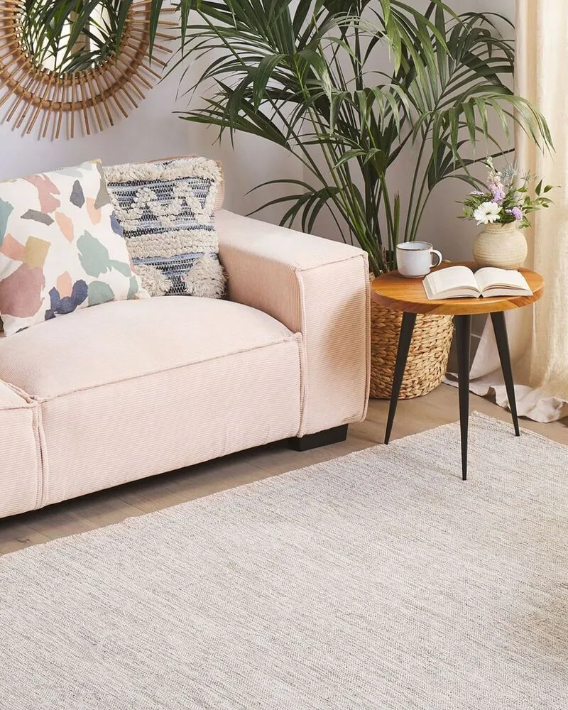 Vloerkleed katoen crème 160 x 230 cm DERINCE