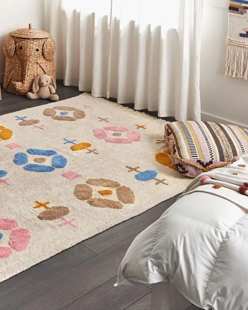 Vloerkleed katoen meerkleurig 160 x 230 cm DARAN