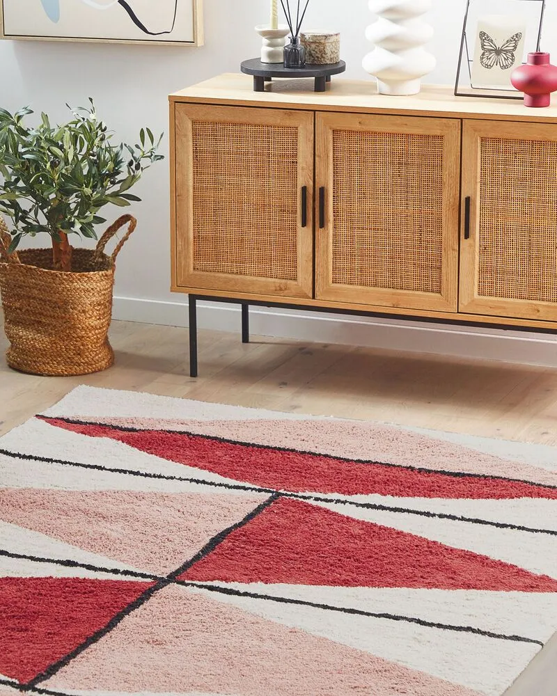 Vloerkleed katoen meerkleurig 160 x 230 cm PURNIA