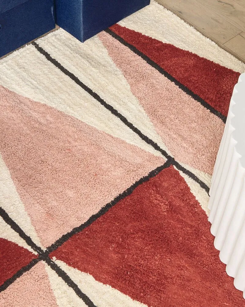 Vloerkleed katoen meerkleurig 160 x 230 cm PURNIA