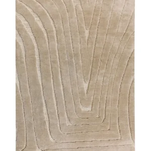 Vloerkleed tissu synthétique beige 160 x 230 SAZOO