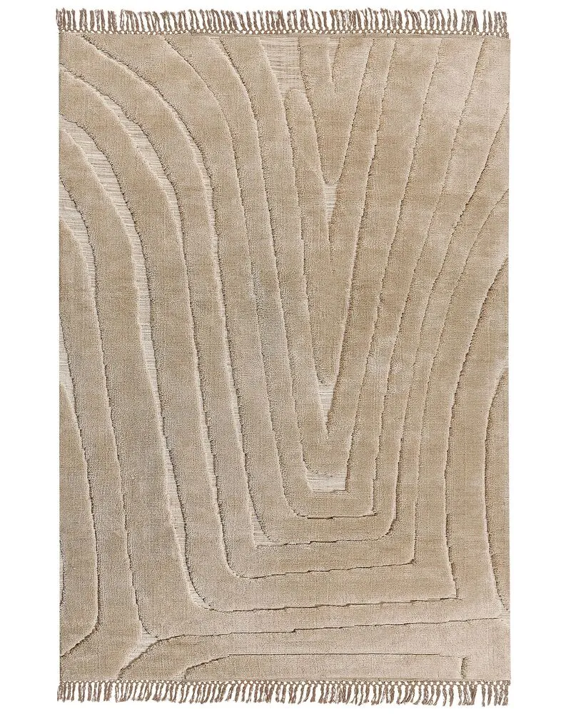 Vloerkleed tissu synthétique beige 160 x 230 SAZOO