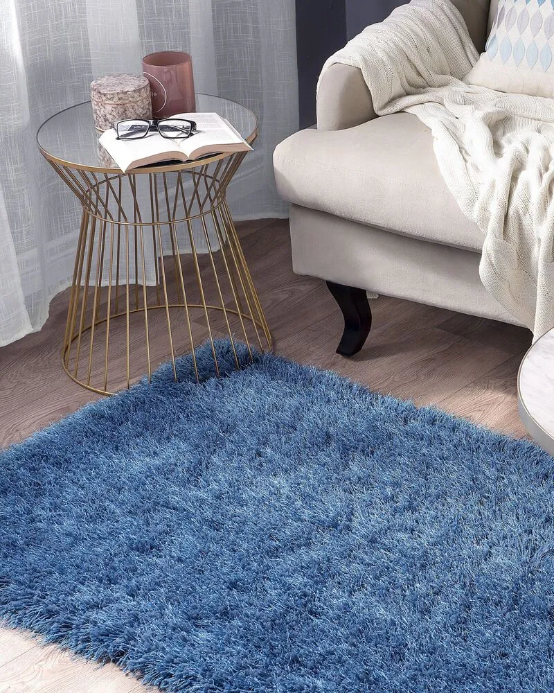 Vloerkleed tissu synthétique blauw 80 x 150 cm CIDE