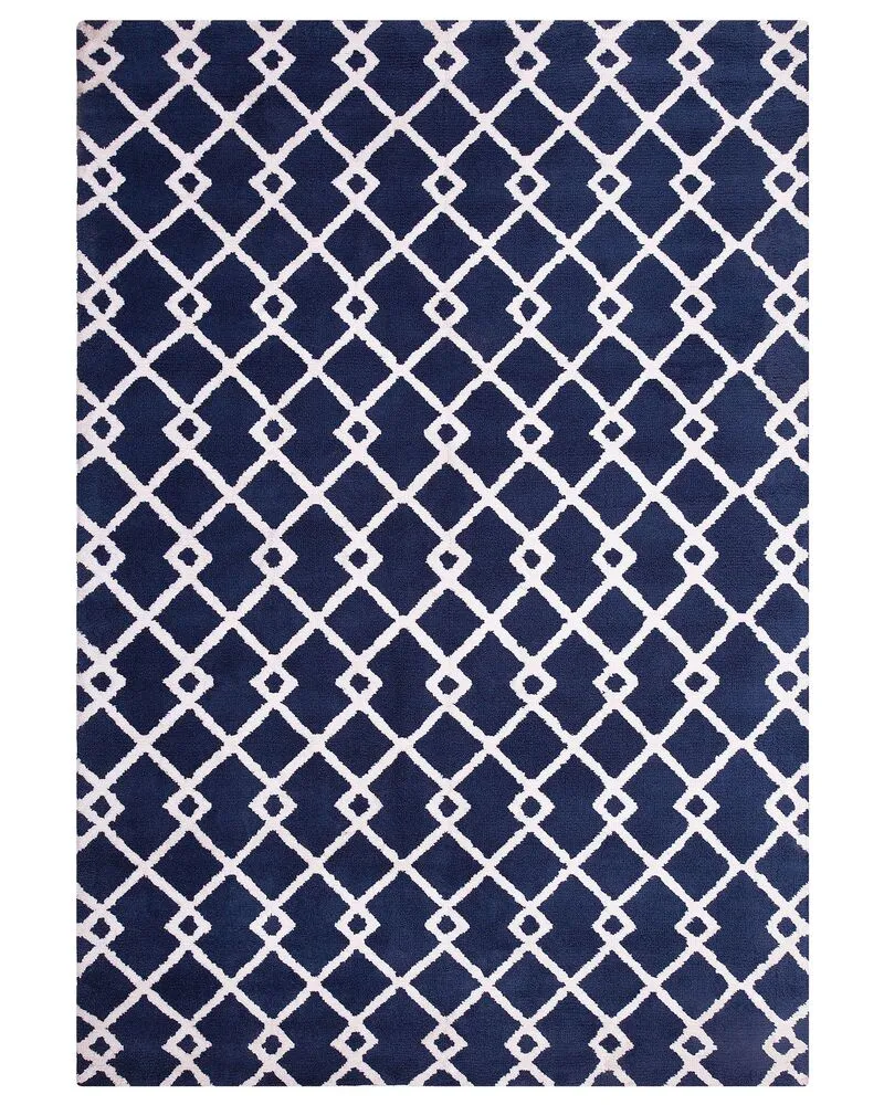 Vloerkleed tissu synthétique blauw 160 x 230 cm SERRES