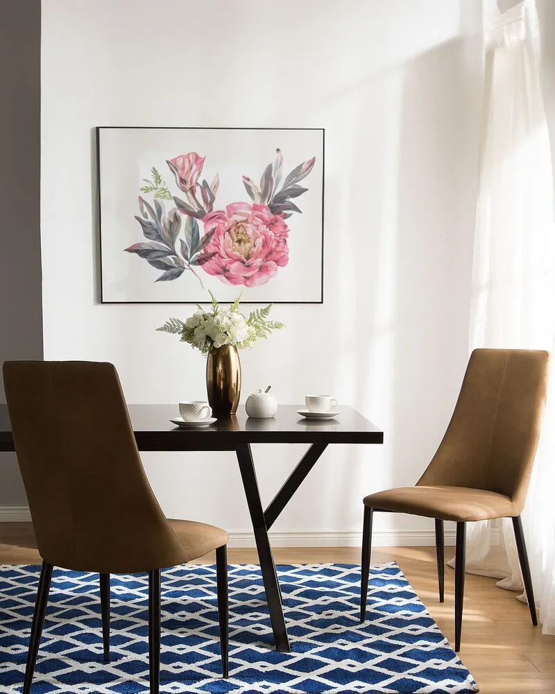 Vloerkleed tissu synthétique blauw 160 x 230 cm SERRES
