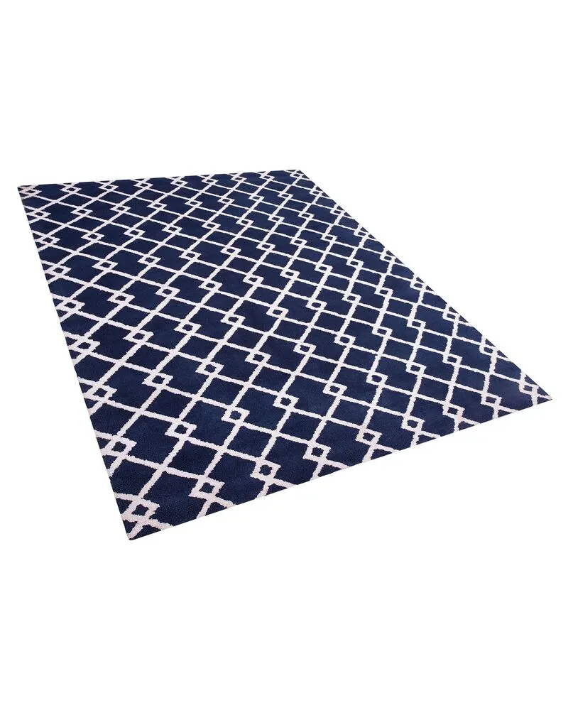 Vloerkleed tissu synthétique blauw 160 x 230 cm SERRES
