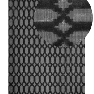 Vloerkleed viscose donkergrijs 160 x 230 cm CIZRE