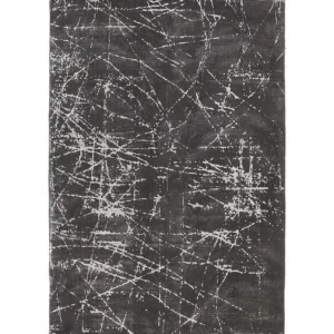 Vloerkleed viscose donkergrijs 160 x 230 cm HANLI