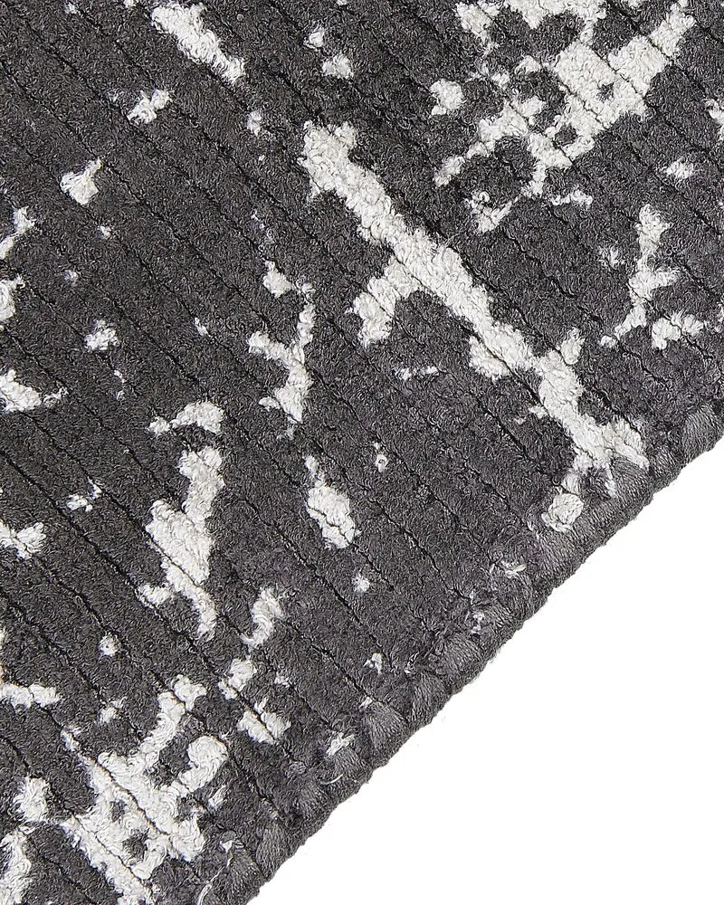 Vloerkleed viscose donkergrijs 160 x 230 cm HANLI