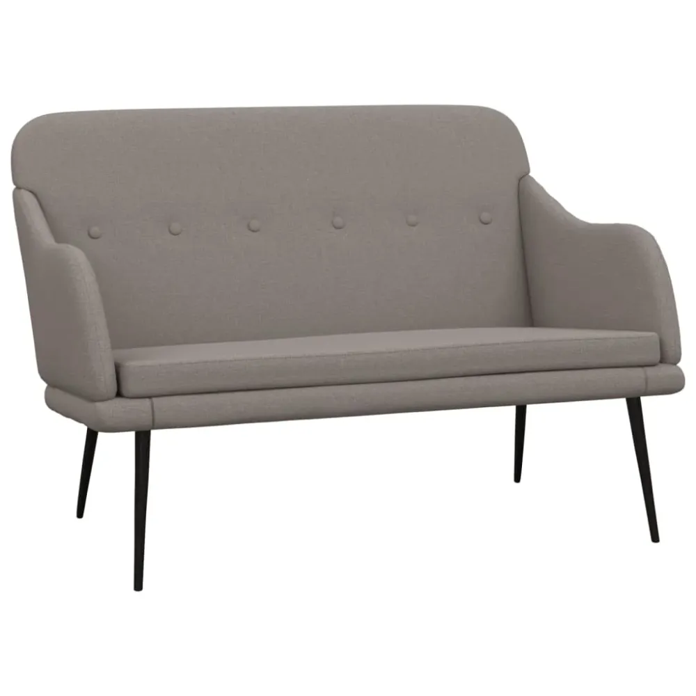 Banc banquette taupe 110 x 76 x 80 cm tissu 02_0010713