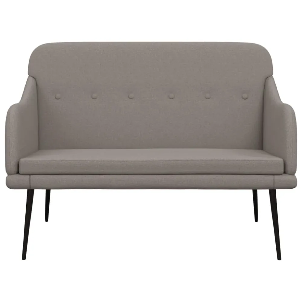 Banc banquette taupe 110 x 76 x 80 cm tissu 02_0010713