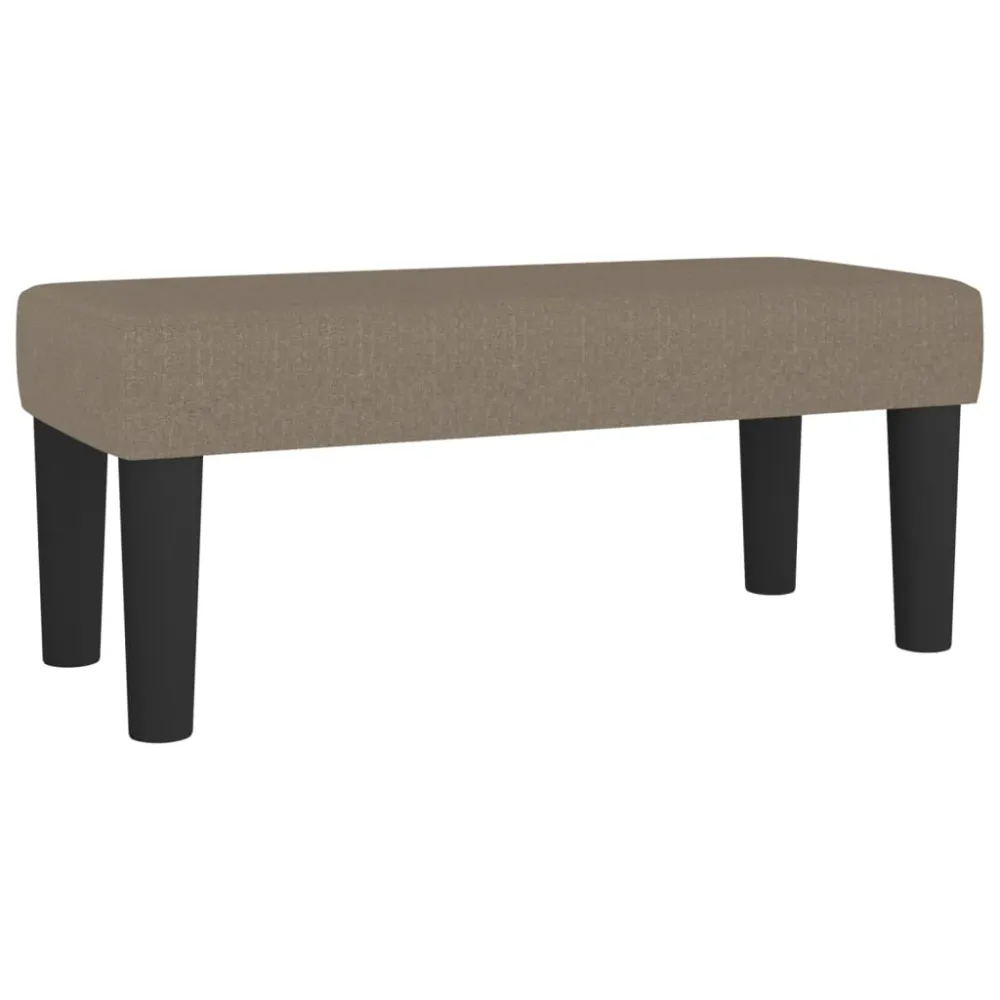 Banc bout de lit 70 x 30 x 30 cm en tissu taupe DEC024686