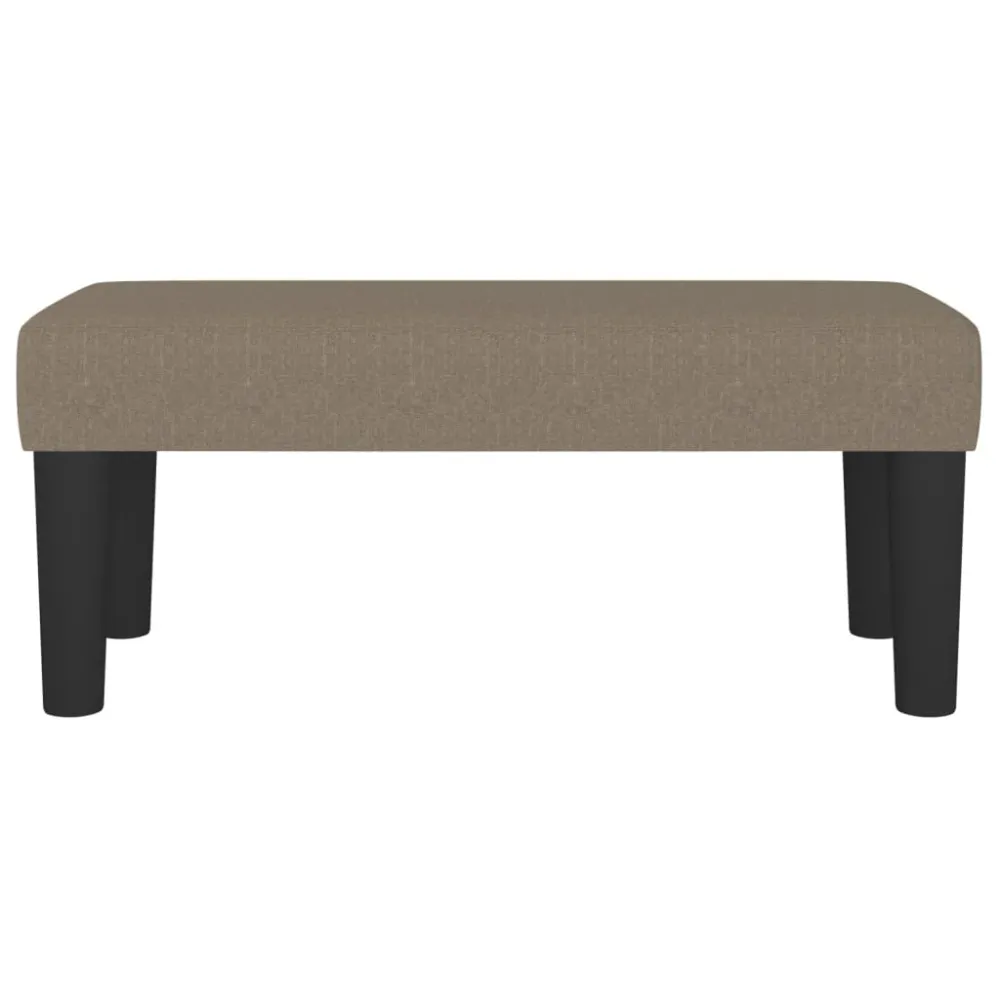 Banc bout de lit 70 x 30 x 30 cm en tissu taupe DEC024686