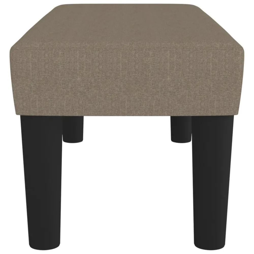 Banc bout de lit 70 x 30 x 30 cm en tissu taupe DEC024686