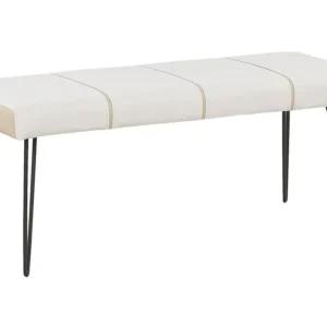 Bout de lit en cuir PU blanc BETIN