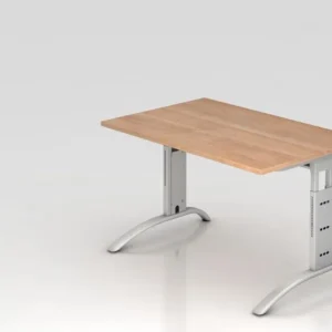Bureau Hammerbacher pied C 120x80cm noyer hauteur de travail 65 - 85 cm VFS12/N/S choisir à bas prix