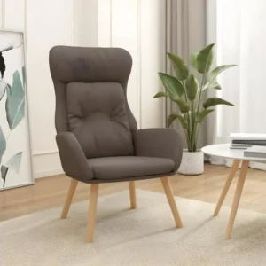 Chaise de relaxation Taupe Tissu