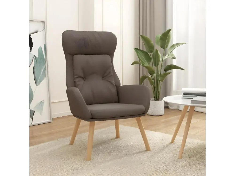 Chaise de relaxation Taupe Tissu
