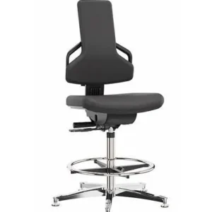 Chaise de travail Dauphin Premium simili cuir piètement aluminium patins repose-pieds 266912 acquérir à bas prix