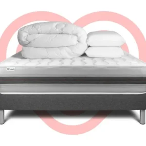 Ensemble Sommier Matelas 180x200 VITALSPRING RECOVER + 2oreillers + couette - 28cm - Equilibré