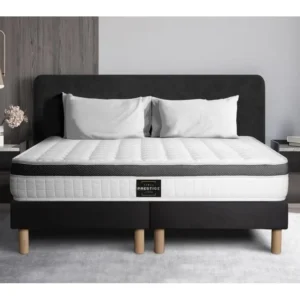 Ensemble Supérieur 200x200 Mémoire de forme 3 zones doublement sommier noir