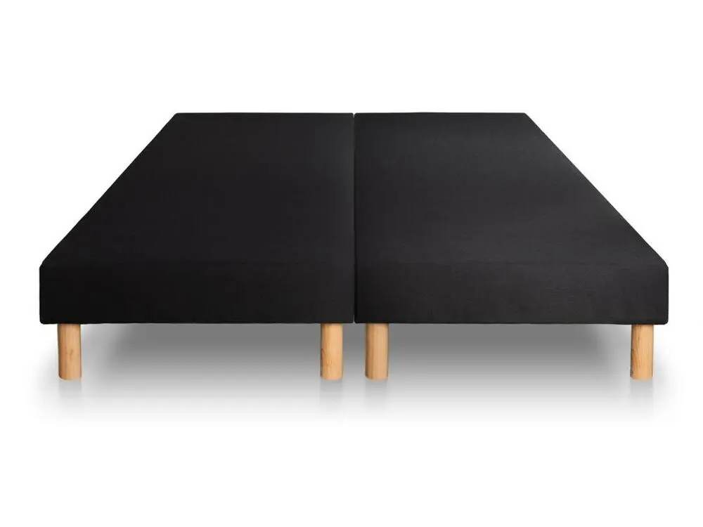 Ensemble Supérieur 200x200 Mémoire de forme 3 zones doublement sommier noir