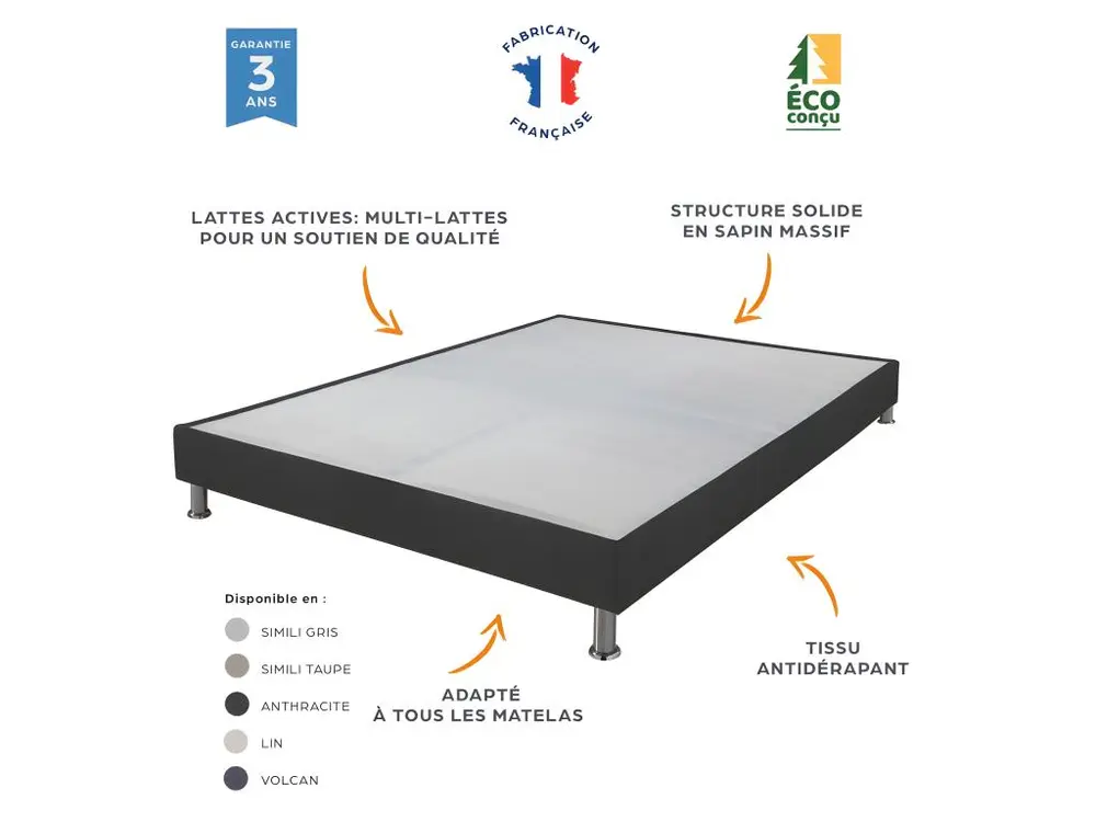 Ensemble tapissier Rubis Omega anthracite en Plastique ABS