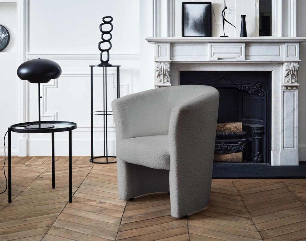 Kori - fauteuil cabriolet - en tissu bouclette tendance