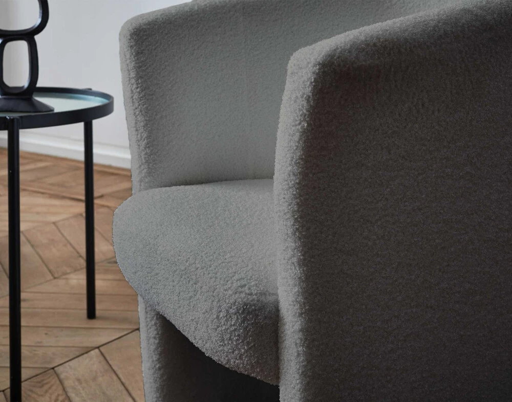 Kori - fauteuil cabriolet - en tissu bouclette tendance