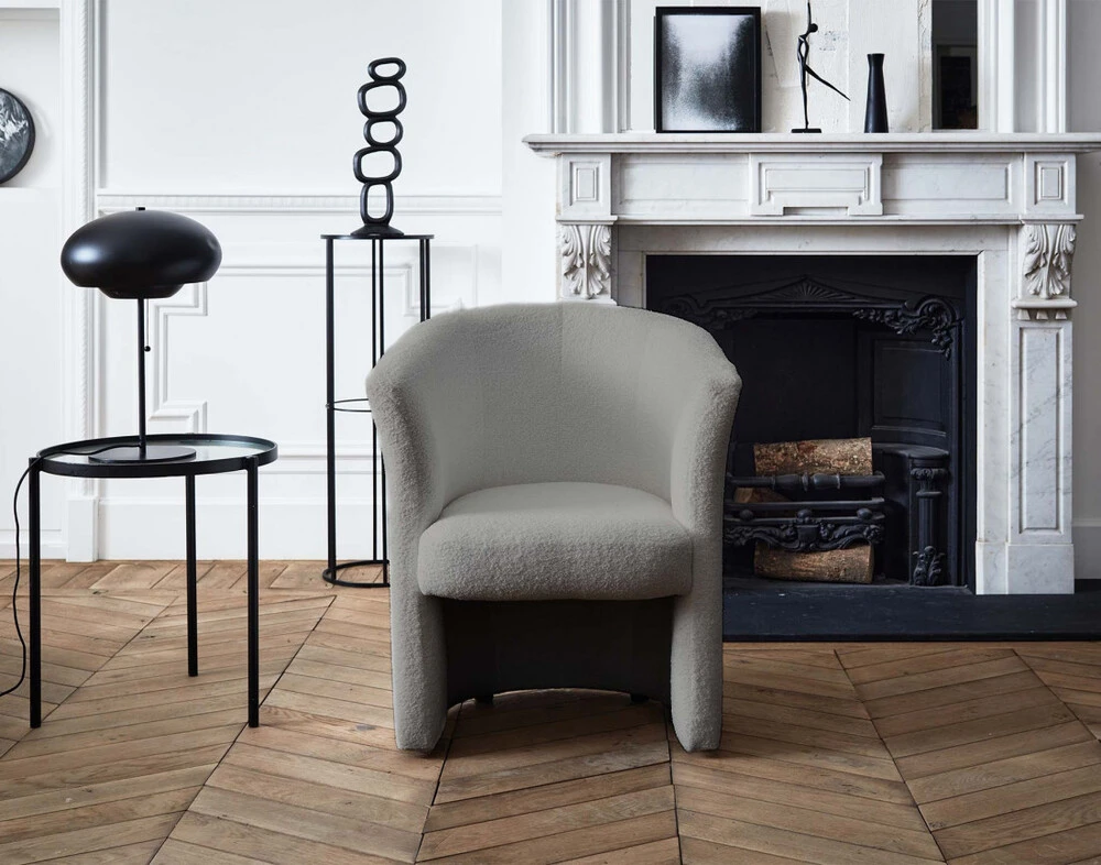 Kori - fauteuil cabriolet - en tissu bouclette tendance