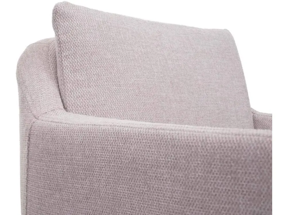Lot de 2 tabourets de bar avec repose-pieds en tissu crème et métal noir TDB04063