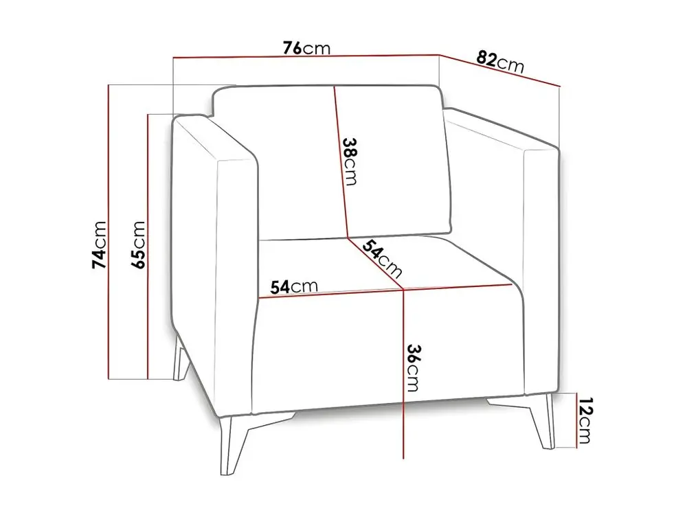 Organisateur de tiroir Fauteuil Providence K102, Bleu, 74x76x82cm, Tapisserie, Pieds: Plastique