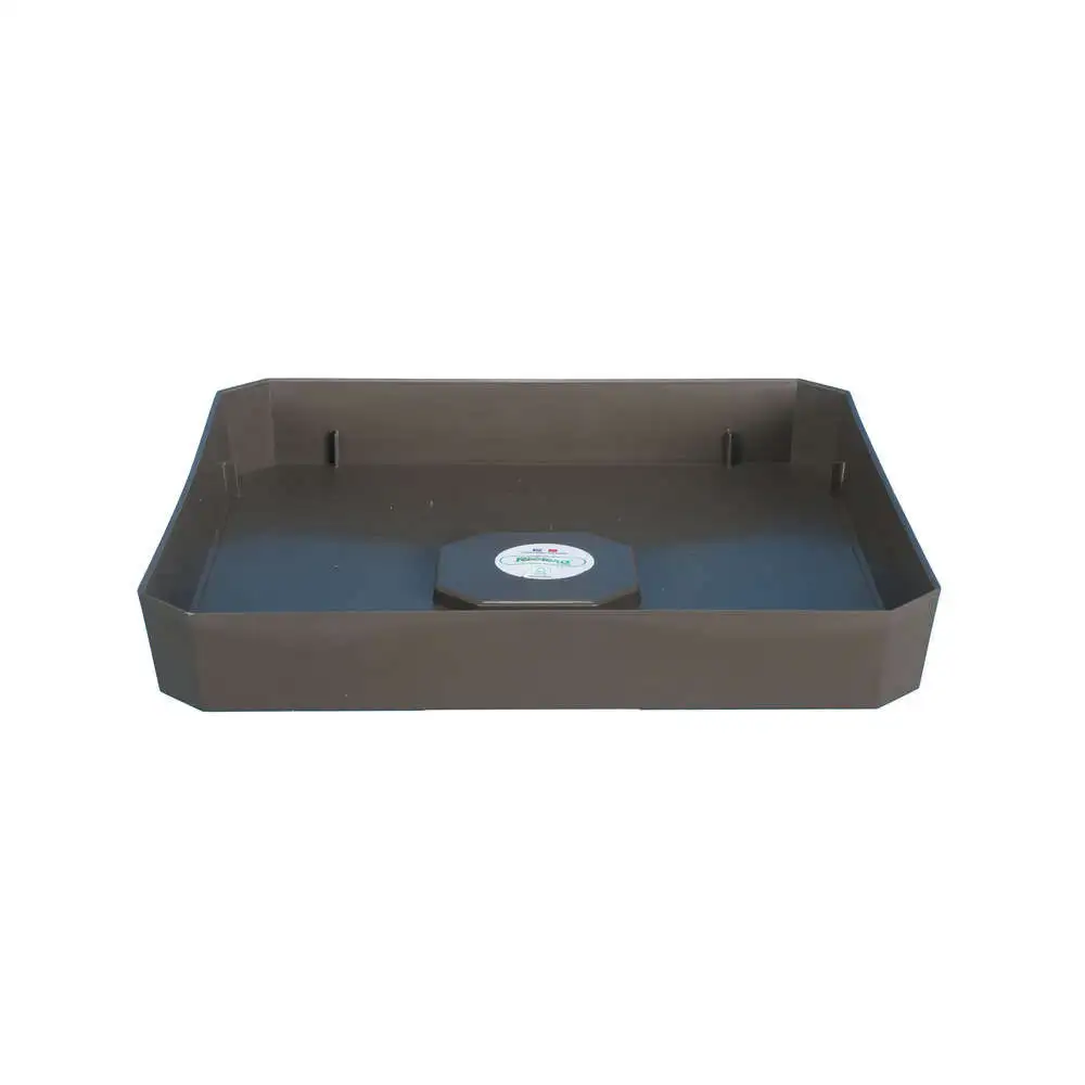 Plateau Soleilla carré en polypropylène 100% transformable Gris 36x36cm Riviera
