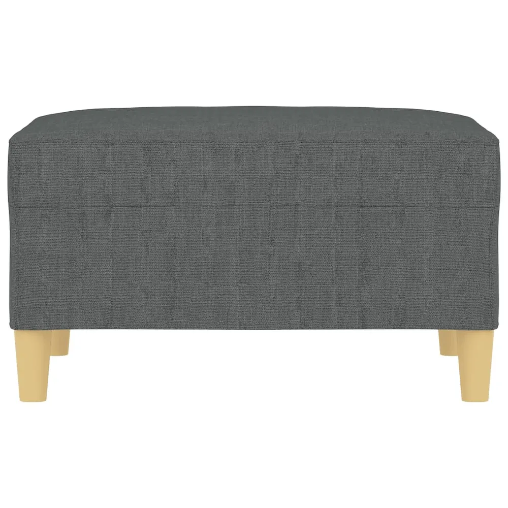 Repose-pieds tabouret bout de lit 70 x 55 x 41 cm en tissu gris DEC030322