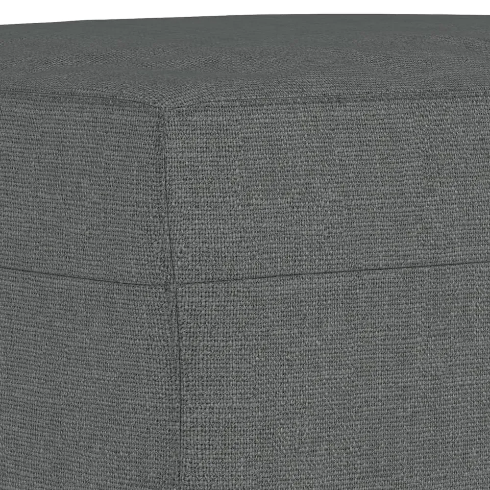 Repose-pieds tabouret bout de lit 70 x 55 x 41 cm en tissu gris DEC030322
