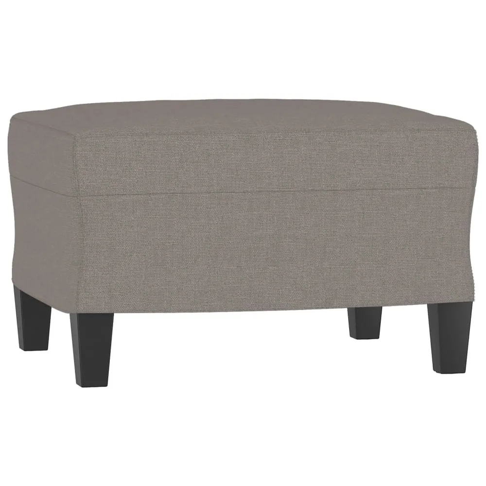 Repose-pieds tabouret bout de lit 60 x 50 x 41 cm en tissu taupe DEC030629