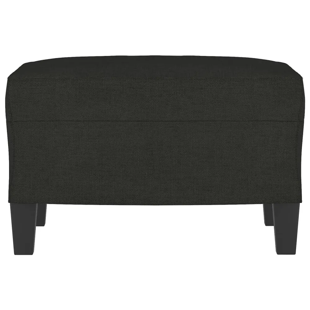 Repose-pieds tabouret 60 x 50 x 41 cm en tissu noir DEC030493